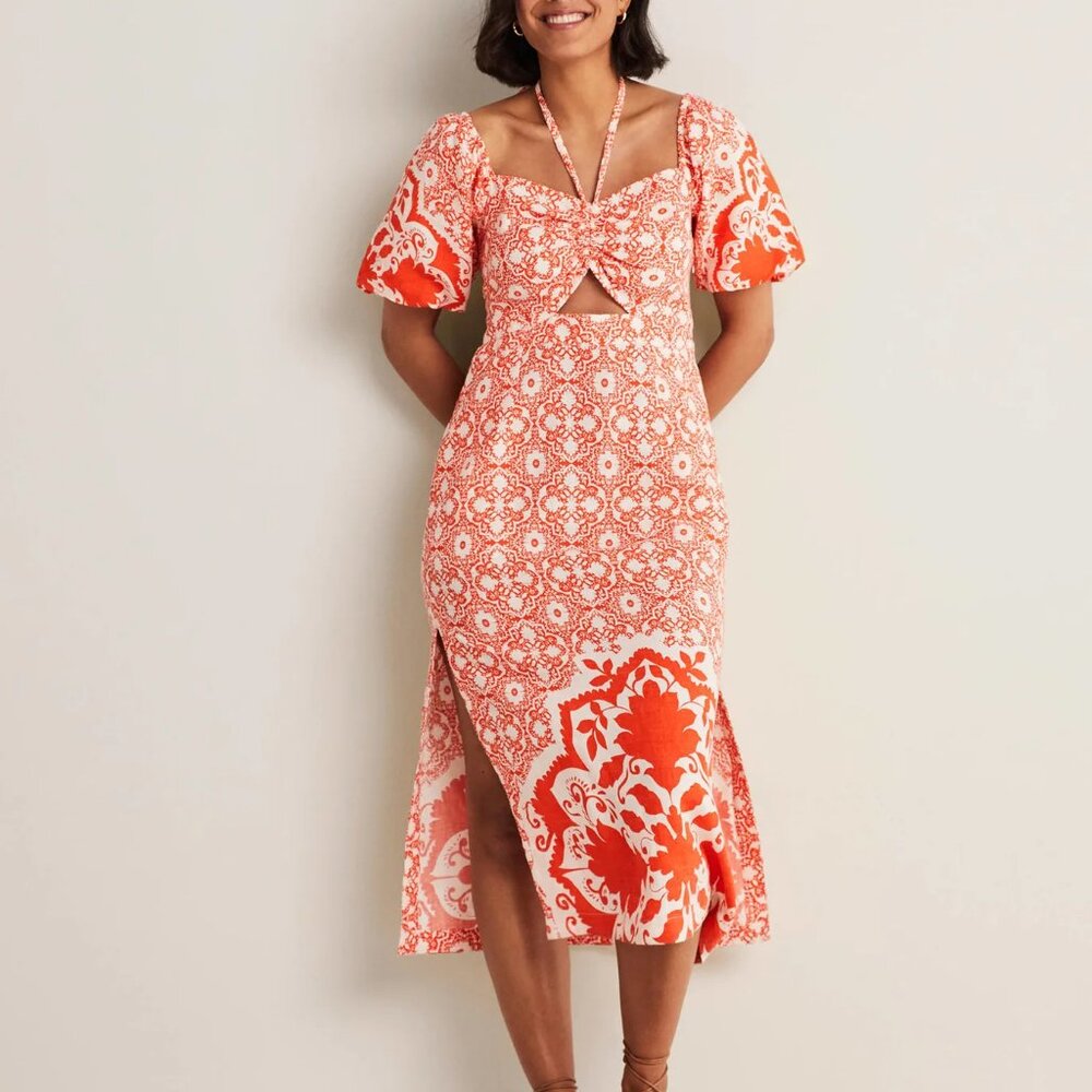 Boden halterneck Cutout column Dress